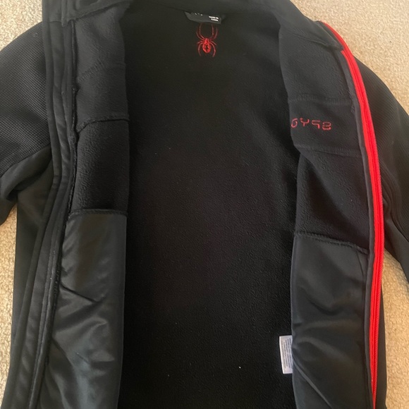 Spider Black Full-Zip Fleece Jacket Kids 7-8 - Picture 3 of 9